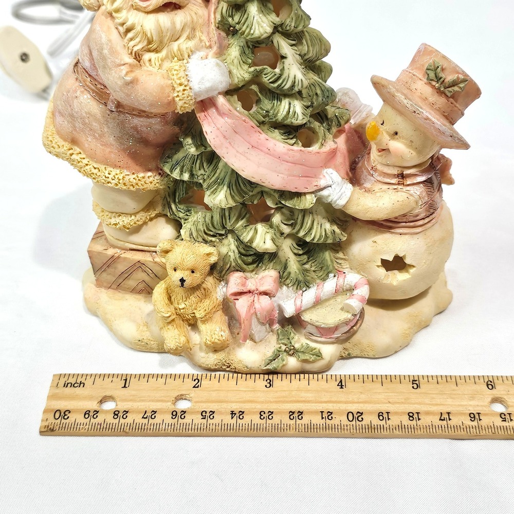 Homemaker's Idea Co Lighted Santa and Snowman Christmas Tree Figurine Decor - Picture 6 of 8